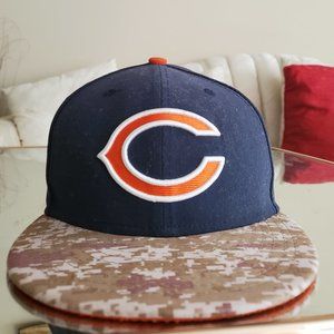 New Era 59 Fifty Camouflage and Blue Chicago Bears